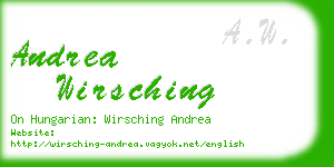 andrea wirsching business card